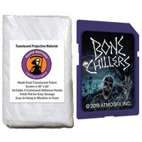 Reaper Brothers AtmosFearFX Bone Chillers SD Card 40" x 60" High Resolution Window Projection Screen for Virtual Halloween Videos