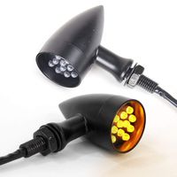 2pcs LED Turn Signal Lights Motorcycle Indicators Blinker Amber Light Universal 12V for Harley Honda Yamaha Suzuki (Turn Signal Lights C)