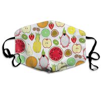 YUIOP Fruits Slice Printed Mask Neutral Mask for Men and Women Polyester Dust-Proof Breathable Mask