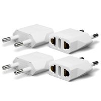 Unidapt European Plug Adapter Power Converter, Travel from Usa Us to EU Europe adaptor(4 piece)