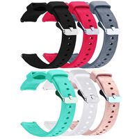 RuenTech Compatible for Fossil Gen 4 Venture HR 18mm Silicone Replacement Sport Straps Soft Wristbands for Fossil Q Venture Gen 4 / Gen 3 Smartwatch (6-Pack)