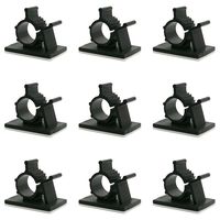 FireBee Adhesive Cable Clips Adjustable Wire Clamps Cable Tie Holders for Desk Wall Computer Electrical Cord (Black,Small,60 Pcs)