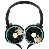 vinyl Record Over-ear Noise cancelling Lightweight Headphone