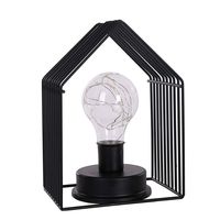 Nordic Style Creative Small House Lamp Black Table Lamp Home Lighting Furniture Decor,Ship from US Warehouse