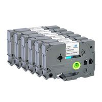 Chiphell p-Touch Label Tape Compatible for Brother P Touch Label Tape TZe-231/TZ-231 12mm 0.47inch Laminated Black on White, 26.2 feet (8m) Length, 6 Pack