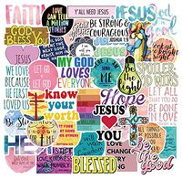 Inspirational Waterproof 50-Pack Vinyl Sticker Bomb Christian Decal Graffiti Roll Mix Water Bottle Car Skateboard Laptop Luggage