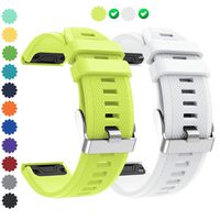 CharmingElf Compatible with Garmin Fenix 5 Band 22mm Width Wacth Straps for Fenix 5/Fenix 5 Plus/Fenix 6/Fenix 6 Pro/Forerunner 935/Forerunner 945/Quatix 5/Approach S60 (White&Green)