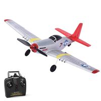 Volantex Mini VOLANTEXRC Mustang P-51D RC Airplane Remote Control Airplane TrainStar Mini 2.4GHz RC Plane Ready to Fly with 2.4GHz 4CH Control, 6-Axis Gyro Easy to Fly for Beginners (761-5 RTF)