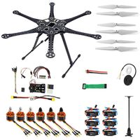 QWinOut DIY S550 AirFrame FPV Drone Hexacopter PNF Unassembly Combo Set PXI PX4 Flight Control Upgrade Fligth Controller with GPS 9343 Propellers (No TX RX Battery)