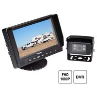 Haloview MC7612 Wired Backup Camera Build in DVR 1080P High Definition 7" Digital Monitor System for Truck/Trailer/Bus/RV/Pickups/Camper/Van/Farm Mach