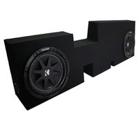 Compatible with 2017-UP Ford F-250 Supercrew Truck Dual 10" Kicker 43C104 Sub Box Enclosure