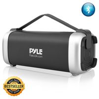Pyle PBMSQG12 Compact & Portable Bluetooth Wireless Speaker with Built-in Rechargeable Battery MP3/USB/Micro SD Readers FM Radio