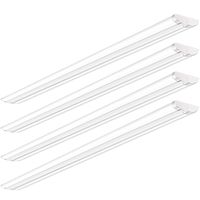 AntLux 110W 8FT LED Shop Lights Ultra Slim LED Wraparound, 12600LM, 5000K, 8 Foot Strip Light, Flush Mount Garage Office Warehouse Ceiling Lighting Fixtures, 8' Fluorescent Tube Replacement, 4 Pack
