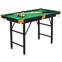 Costzon 47" Folding Billiard Table, Pool Game Table Includes Cues, Triangle, Chalk, Brush for Kids (Black & Green)