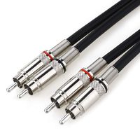 JEEUE Professional Dual RCA Stereo Audio Cable 2RCA Male to 2RCA Male HiFi System Subwoofer Converter Adapter with Diameter 6mm (6Feet / 2Meters)