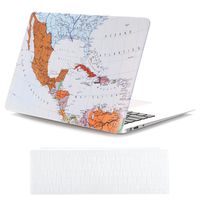 Macbook Air 11.6 Inch Case and Keyboard Cover,Sunway Ultra Thin Beautiful Mixed Refreshing Styles Hard Case Cover for Macbook Air 11.6 Inch(A1465/A1370) - Map