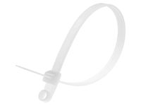 12 1/2 Inch Natural Mount Head Cable Tie - 100 Pack
