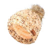 Pococina Upgraded 4.2 Bluetooth Beanie Hat Pom Pom Winter Knit Music Hat Cap Wireless Headphones Bluetooth Hat with Stereo Speaker Built-in Mic Birthday Gifts for Women Teen Girls - 023 Beige