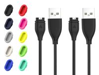 MoKo [10 Pack Dust Plugs + [2 Pack] Charging Cable Set for Garmin Fenix 5/5S/5X/6/6S/6X/6 Pro/6S Pro/6X Pro/Vivoactive 3/4/4S/Venu/Approach S60/X10/X40/D2 Charli/Quatix 5, Silicone Plug with Cable