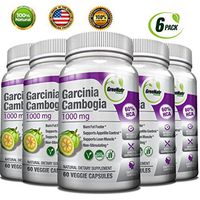 Garcinia Cambogia Extract 1000 mg, 100% Pure Natural HCA Extract with Naturally Occurring Potassium for Superior Absorption, Non GMO, Gluten Free - AS SEEN ON TV- (Pack of 6 x 60 Vegan Capsules)