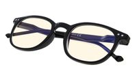 Computer Glasses - Blue Light Blocking Glasses - Anti Blue Light Glasses - Classic Vintage Style Black Frame +2.25