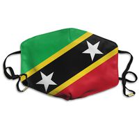 YUIOP St.Kitts and Nevis Large Flag Printed Mask Neutral Mask for Men and Women Polyester Dust-Proof Breathable Mask