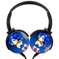 Portable Headset Son-ic The Hedg-ehog Stereo Headphones Wired Soft Over-Ear Earphones