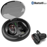 Bluetooth 5.0 Wireless Earbuds, ZACTEK TWS 3D Stereo Sound Earphones with Charging Case IPX6 Waterproof, Cordless Earbuds Sport Headphones for Running, Exercising. (Black)
