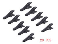 HG-X 10 PCS Black Color Headphone Headset Earphone Microphone Cable Cord Clothing Clip Holder Oganizer Cord Management (Black-20)