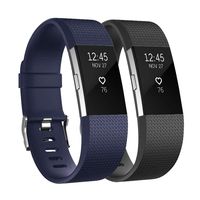 Fundro Replacement Bands Compatible with Fitbit Charge 2, Classic & Special Edition Adjustable Sport Wristbands