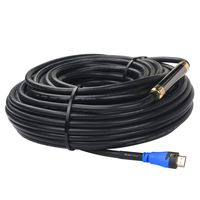 SHD HDMI Cable 100 Feet with Signal Booster 100' HDMI Cord 2.0V Support 4K 3D 1080P for in-Wall Installation CL3 Rated Black