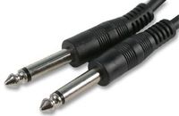 rhinocables Black Guitar Amp Keyboard Lead Cable 6.35mm Mono Jack Jack Plug 6.3mm 1/4 6 feet 7inch (6ft)