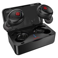 True Wireless Earbuds Bluetooth 5.0 Headphones [2019 Upgraded Version] Sports in-Ear TWS Stereo Mini Headset Deep Bass IPX5 Waterproof Low Latency Instant Pairing 15H Battery Charging Case Earphones