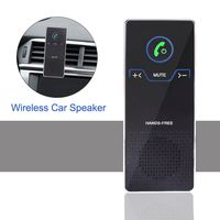 Wireless Car Speaker Bluetooth Car Kit,EFORCAR Wireless Car Bluetooth Speakerphone,Hands Free Bluetooth Receiver with Sun Visor Car Stereo Audio Player for iOS/Android Cell Phone - Black