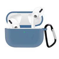 QIENGO Compatible for Airpods Pro Silicone Case Cover with Keychain, Scratchproof & Shockproof Protective Cover Compatible for Airpod Pro/Airpods 3, Front LED Visible