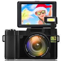 Digital Camera Vlogging Camera for youtube 2.7K Ultra HD 24MP Video 3.0 Inch 180 Degree Rotation Flip Screen With Retractable Flash Light