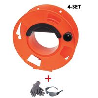 Set of 4 Bayco KW-110 Cord Storage Reel with Center Spin Handle, 100-Feet