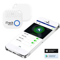 iTrack Motion Key Finder Bluetooth, Wireless Smart Keys Tracker Locator Device for Phone, Kids, Keychain, Wallet, Bags, Purse, Luggage (2018 New Designed) - White