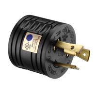 Miady RV Generator Adapter, 3-Prong 30A Male to 30A Female RV Power Plug for Camper Motorhome Trailer/UL Listed