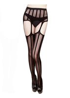 Qisc Womens Fishnet Tights Plus Size Bandage Suspender Pantyhose Stockings (Free Size, Pantyhose H)