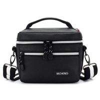 MCHENG Waterproof Shock Resistant Camera Messenger Bag with Durable Shoulder Strap for Canon EOS Rebel T6 PowerShot G7 X Mark II / Nikon D750 / SONY Cyber-Shot DSC-HX400V / Panasonic LUMIX GH5, Black