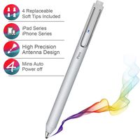 Stylus for Apple,Compatible with All iOS Series iPad Pro/iPad Mini/iPad/iPhone Xs/iPhone XR/iPhone X,Used on iOS System Touch Screens,Provide 4 fine 2mm Rubber Tips,Capacitive Rechargeable Pen