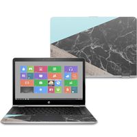 Mightyskins Skin Compatible with Hp Pavilion X360 14" (2017) - Wood and Marble | Protective, Durable, and Unique Vinyl Decal Wrap Cover | Easy to Apply, Remove, and Change Styles | Made in The USA