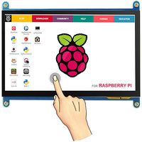 The perseids 7 inch HDMI Touch Screen, 1024x600 TFT LCD Display High Resolution Monitor for Raspberry Pi 4 Model B / 3 B+ / A+ / BB Black/Banana Pi, Support Raspbian, Ubuntu, Win 7/8/10
