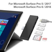 Surface Pro 5/6 Portable Docking Station, 4K DP Output, 3 x USB 3.0 Ports, SD/Micro SD Card Reader,USB hub Compatible with The 5th/6th-gen Surface Pro 2017/2018