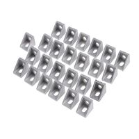 25Pcs 2020 Corner Bracket for 20mm Aluminum Extrusion (Dull Polish)