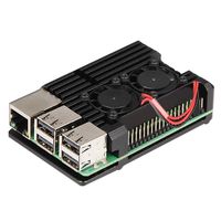 Metal Armor Aluminium Alloy Case with Dual Cooling Fan Heatsink Metal Shell Black Enclosure Compatible with Raspberry Pi Pi 2 Model B/Raspberry Pi 3 Model B/Raspberry Pi 3 Model B+ Raspberry Pi Armor