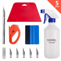 Window Tint Application Tools Kit, Luxiv 5 Pcs Vehicle Glass Protective Film Installing Tool Car Window Film Squeegee Automotive Film Scrapers Window Tint Tools (A)