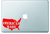 Crazy4Decals American Made Decal Vinyl Sticker for Laptop Notebook MacBook Air/Pro Dell HP Walls Windows (Red)