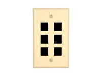 Networx Keystone Wall Plates (6 PORT, IVORY)